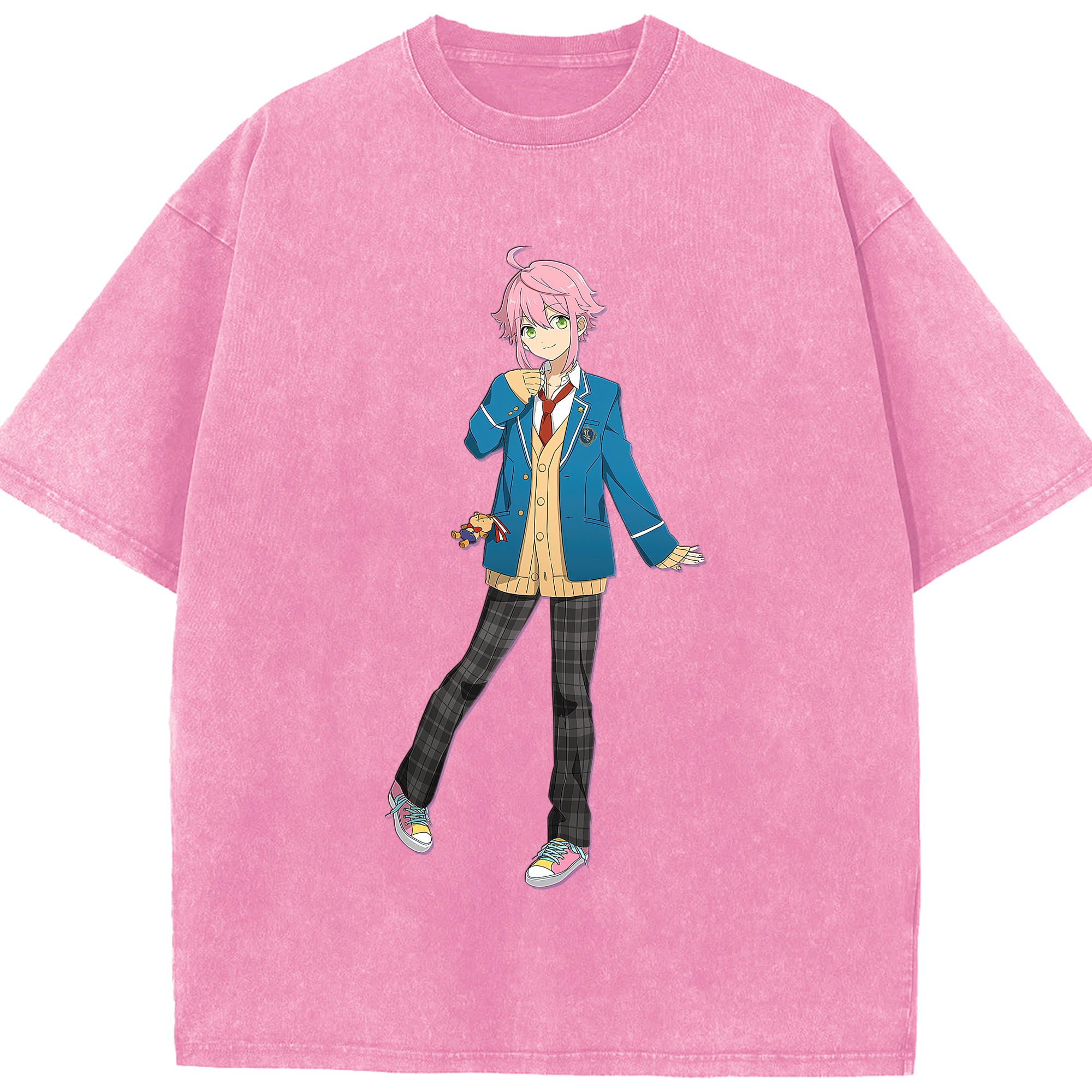 （画像用） あんさんぶるスターズ! Ensemble Stars 綿100% ヴィンテージ風 半袖Tシャツ（フロントプリント）